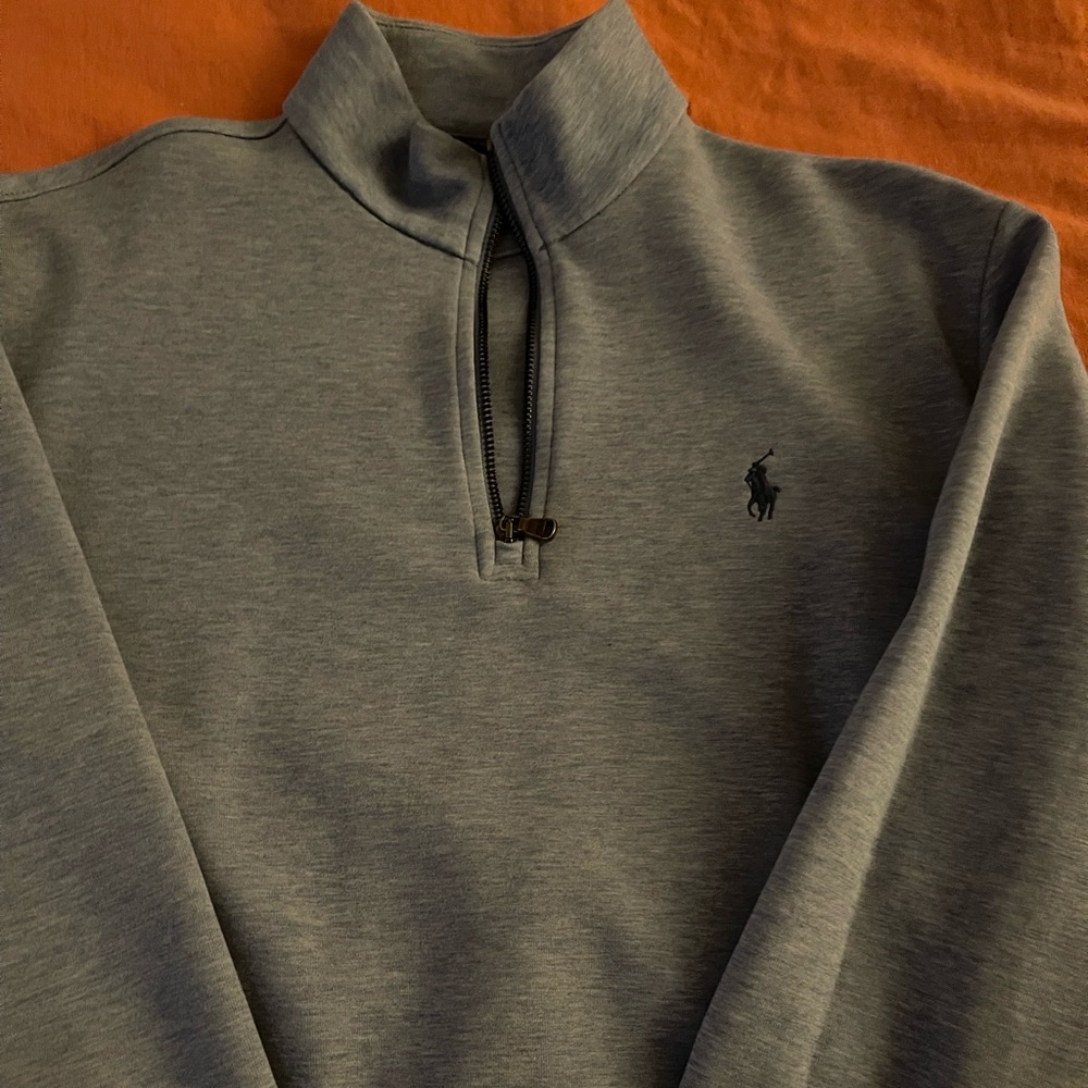 Gray Ralph Lauren polo.